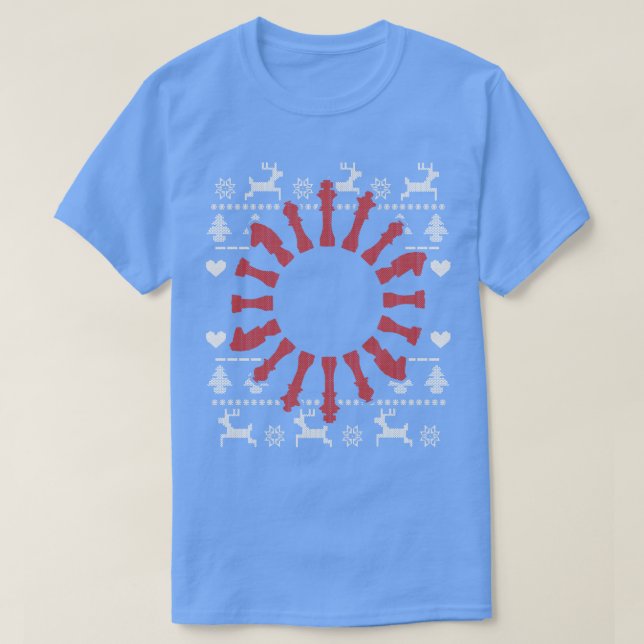 Schach Schach Stücke Ugge Weihnachten 2 T-Shirt (Design vorne)