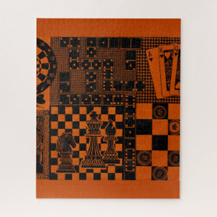 Schach-Schachbretter dominieren Puzzle