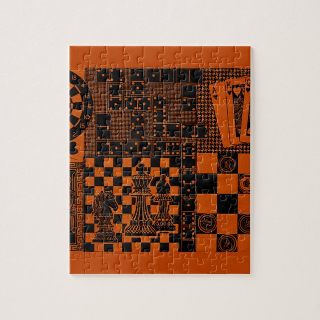 Schach-Schachbretter dominieren Puzzle (Vertikal)