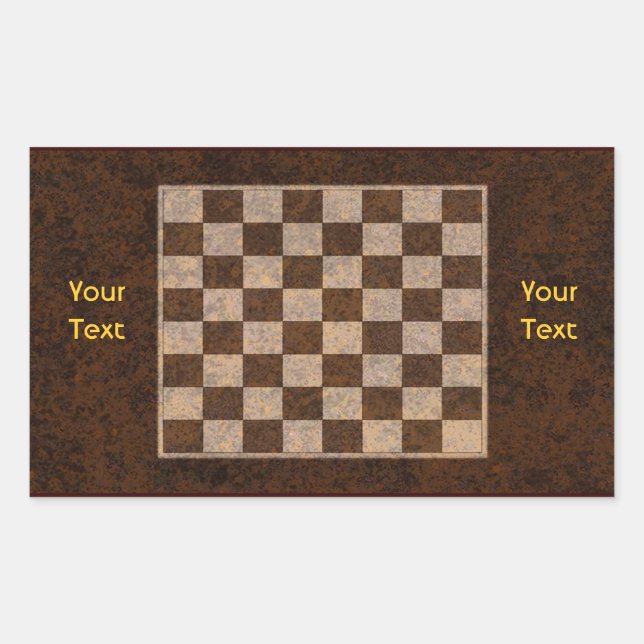 Schach, Schachbretter, Vorstandsbezeichnung Gesche Rechteckiger Aufkleber (Vorderseite)