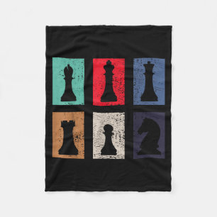 Schach Schachfiguren Fleecedecke