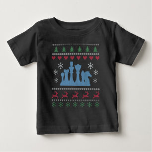 Schach - Schachfiguren hässliches Weihnachten Baby T-shirt
