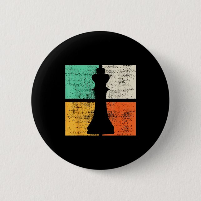 Schach Schachfiguren König Spieler  Button (Vorderseite)