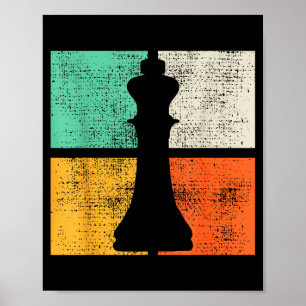 Schach Schachfiguren König Spieler Poster