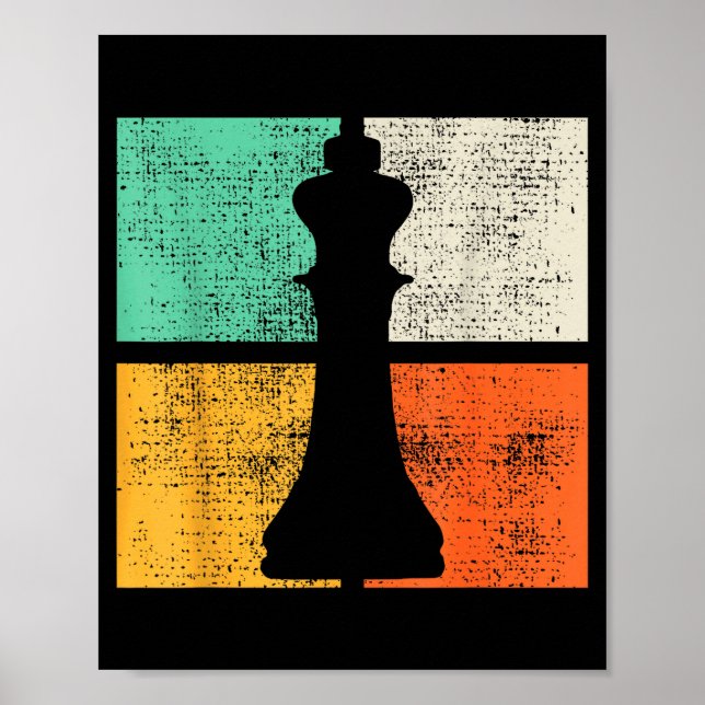 Schach Schachfiguren König Spieler  Poster (Vorne)