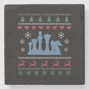 Schach - Schachpartituren Ugg Weihnachten Steinuntersetzer