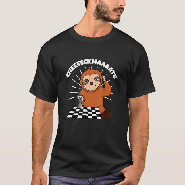 Schach-Schläfchen in einem lustigen Schachspiel T-Shirt (Vorderseite)