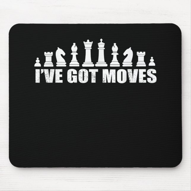 Schach Set Stücke Ich Got Fans Liebhaber Cool Mousepad (Vorne)