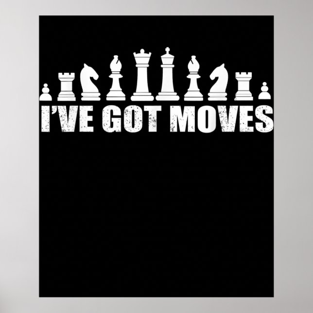 Schach Set Stücke Ich Got Fans Liebhaber Cool Poster (Vorne)