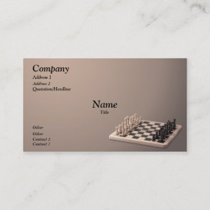 Schach-Set Visitenkarte