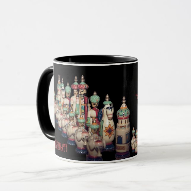 Schach Shakhmaty Black Red Russian Ultimate Tasse (Vorderseite Links)