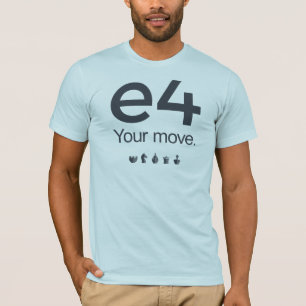 Schach-Shirt: e4 T-Shirt