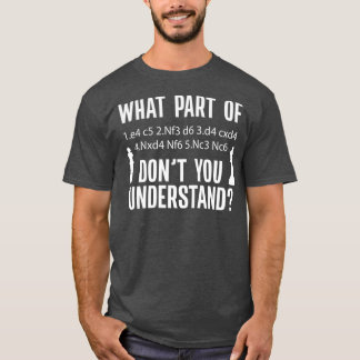 Schach sizilianische Verteidigung bewegt Notation  T-Shirt
