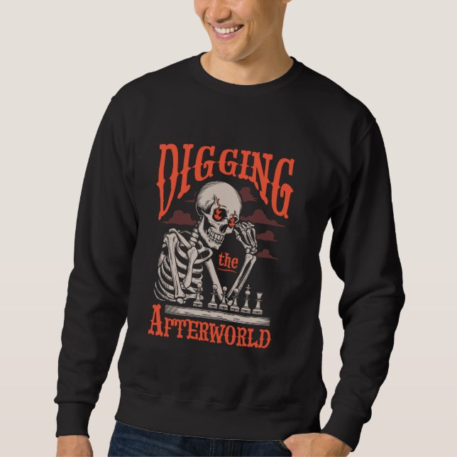 Schach Skeleton Schachbrett - Master Schach Sweatshirt (Vorderseite)
