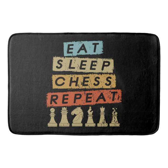 Schach - Sleep Schach wiederholen Badematte (Vorderseite)