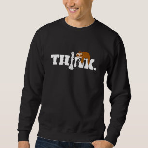 Schach Sloth Think Schach Queen Piece Schachbrett Sweatshirt