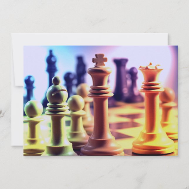 Schach-Spiel-Einladung Einladung (Vorderseite)