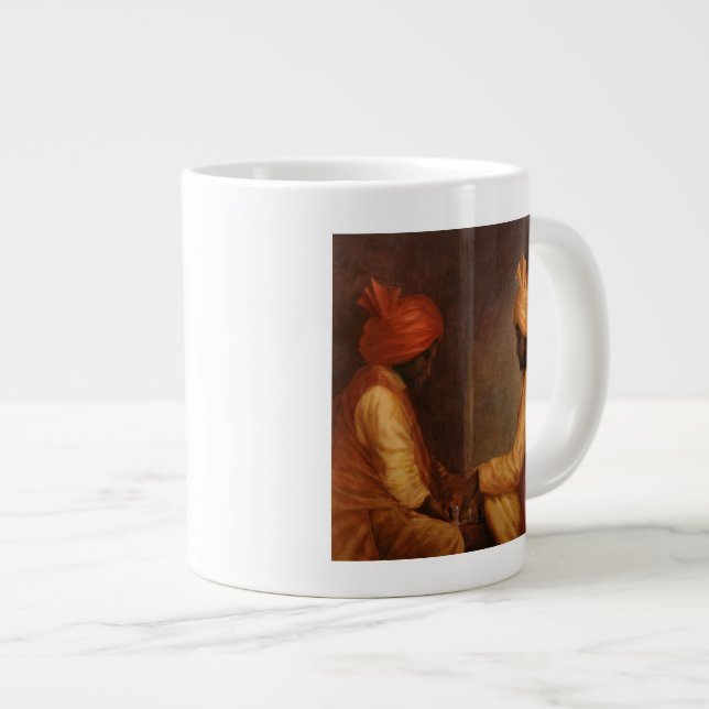 Schach-Spiel Jumbo-Tasse (Vorderseite Rechts)