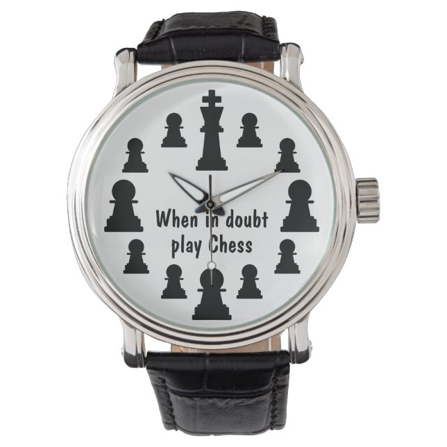 Schach spielen armbanduhr (Vorderseite)