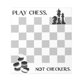 Schach spielen, nicht Schachbretter Notizblock