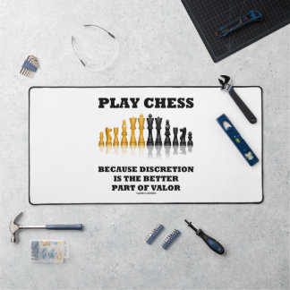 Schach spielen, weil Diskretion der bessere Teil i Schreibtischunterlage