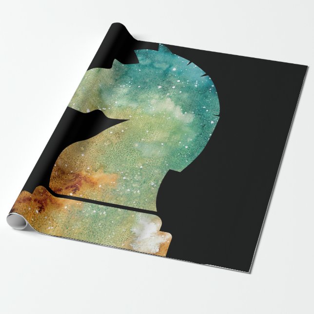 Schach Spieler Pferd Ritter Schach Lover Geschenk Geschenkpapier (Ungerollt)