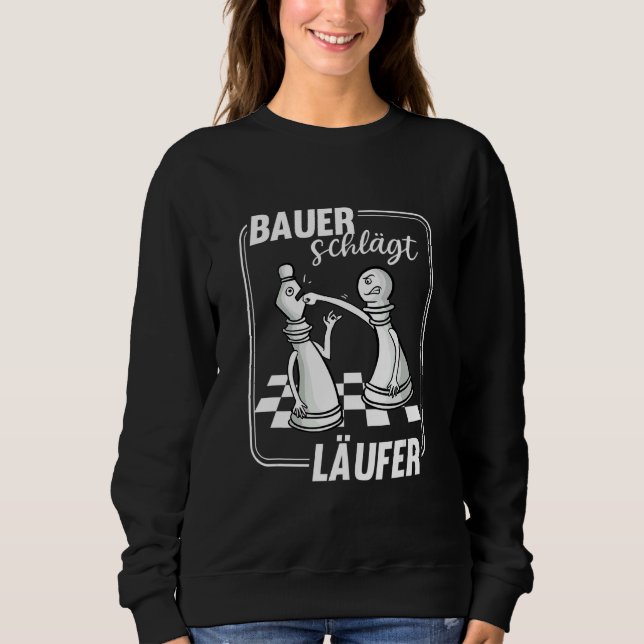 Schach Spieler Schach Bauer Beats Runner Sweatshirt (Vorderseite)
