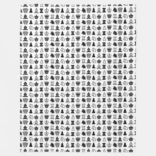 Schach-Stück-Muster Fleecedecke (Vorderseite)