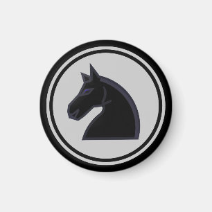 Schach-Stück-schwarzer Ritter Magnet