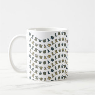 Schach-Stücke in der Wellen-Tasse Tasse