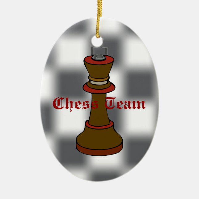 Schach-Team-oder Schach-Verein-Verzierung Keramikornament (Vorne)