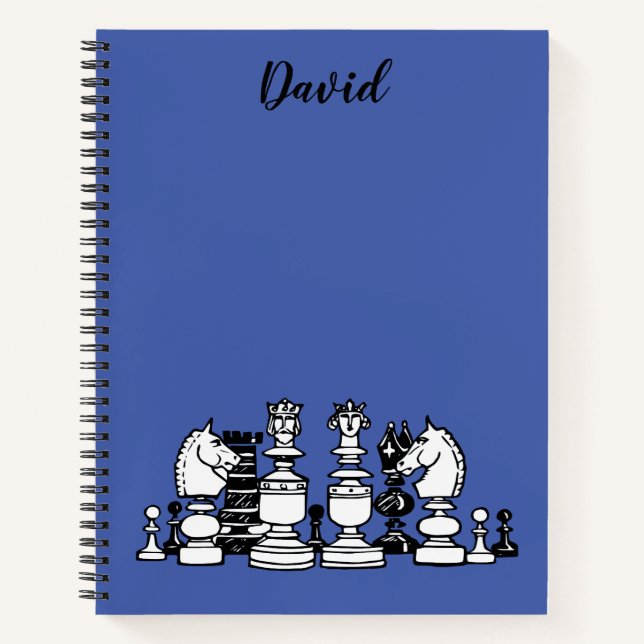 Schach-Thema Personalisiertes Notebook Notizbuch (Vorderseite)