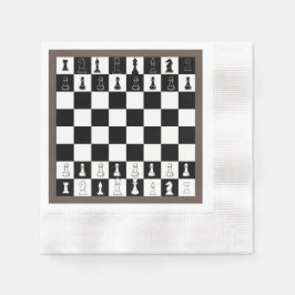 Schach Theme Paper Napkins - Elegantes Schachbrett Serviette