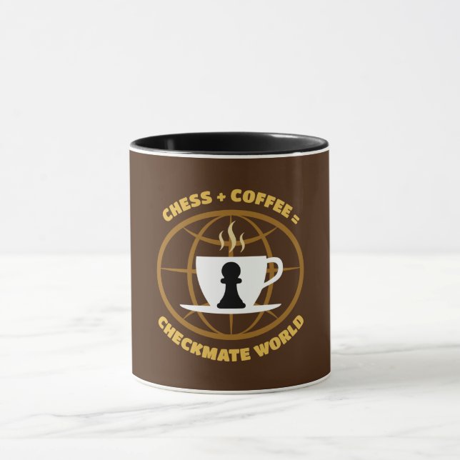 Schach und Kaffee-Tasse Tasse (Zentrum)