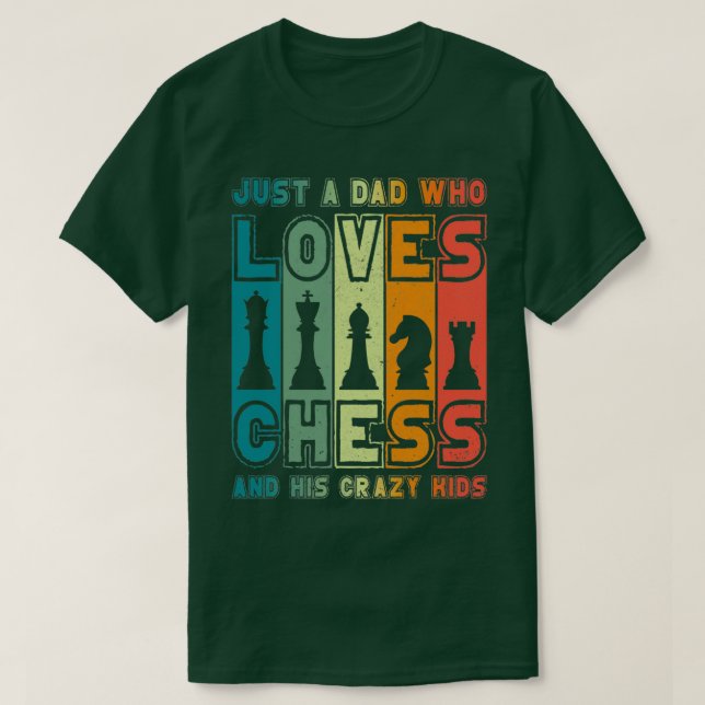 Schach Vater nur ein Vater, der Schachstücke Liebe T-Shirt (Design vorne)