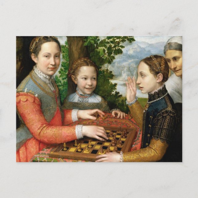 Schach von Sofonisba Anguissola Postkarte (Vorderseite)