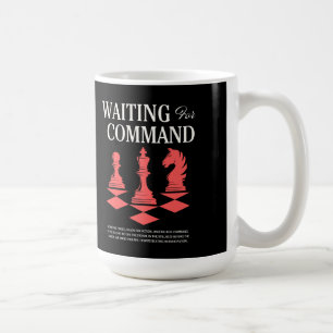 Schach Wartet auf Befehl Lustiger Gamer Strategie Kaffeetasse