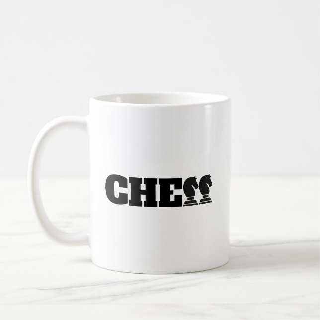 Schach Word Black Knights Kreatives Clever Game Kaffeetasse (Links)