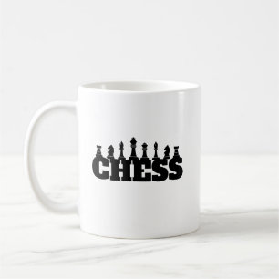 Schach Word Black Pieces Strategy Game Classic Kaffeetasse