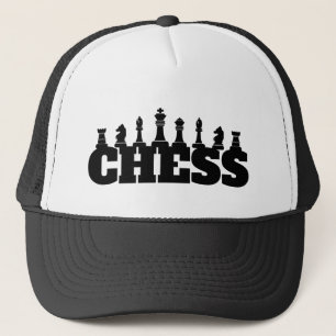 Schach Word Black Pieces Strategy Game Classic Truckerkappe