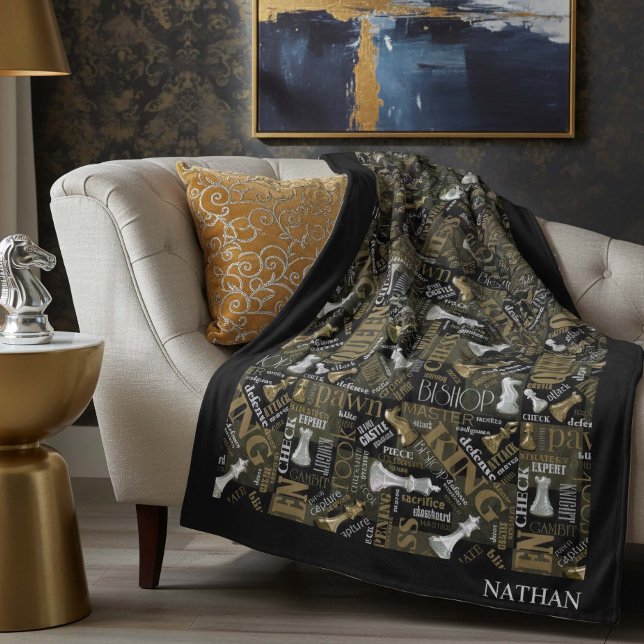 Schachbedingungen Silver und Gold ID784 Fleecedecke (Von Creator hochgeladen)