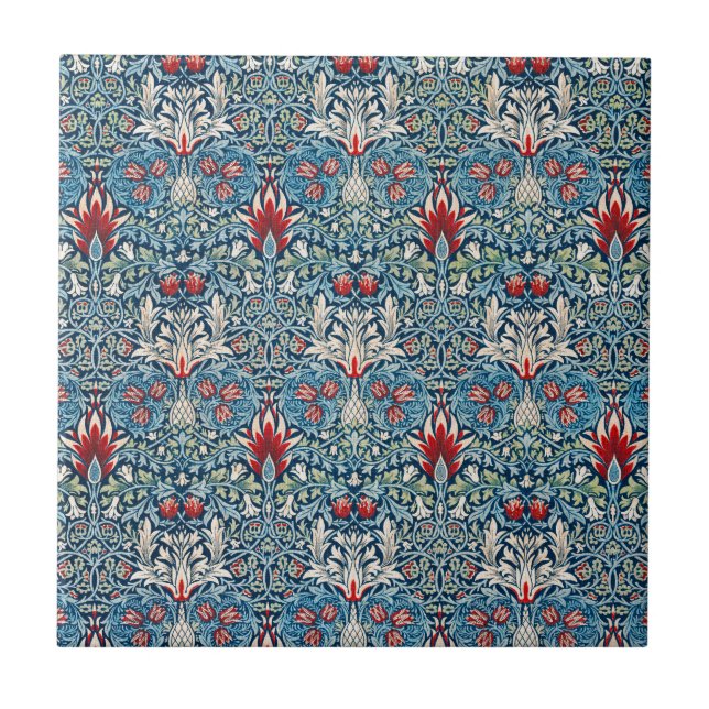 Schachblume von William Morris Fliese (Vorderseite)