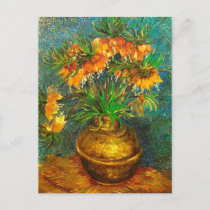 Schachblumen in einer Kupfervase Van Gogh Fine Art Postkarte