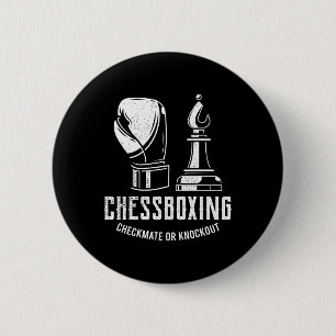 Schachboxen I Schach Spieler Boxer Button