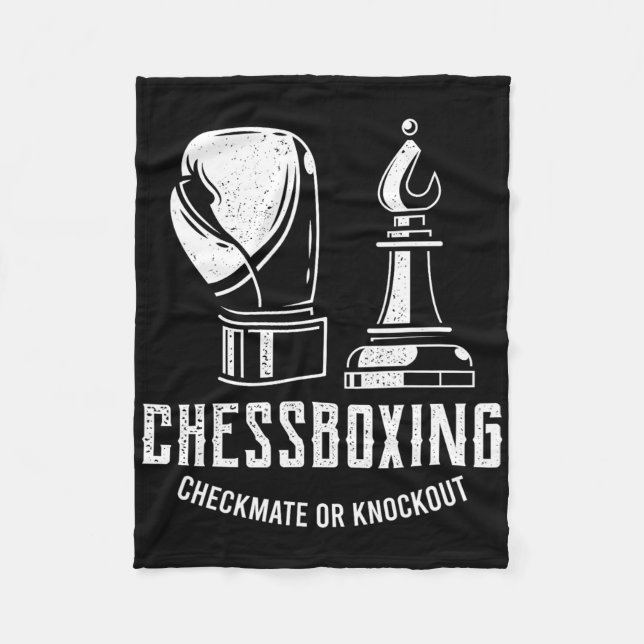 Schachboxen I Schach Spieler Boxer Fleecedecke (Vorderseite)