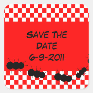 Schachbrett-Ameisen Quadratischer Aufkleber