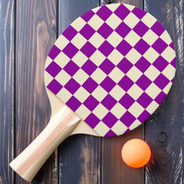 Schachbrett aus Trauben und Creme Tischtennis Schläger