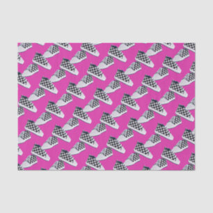 Schachbrett-Baby-Turnschuhe/Pink städtisch Seidenpapier