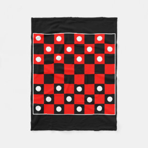 Schachbrett Board Games Black and Red Hal Fleecedecke
