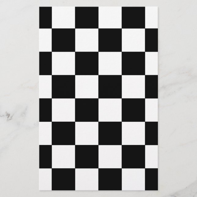 Schachbrett Briefpapier (Vorderseite)